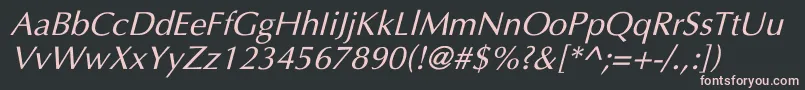 UltimaItalic Font – Pink Fonts on Black Background