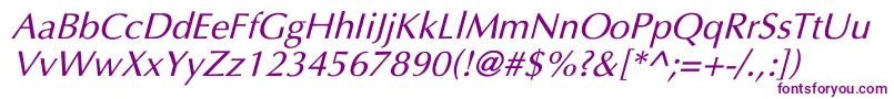 UltimaItalic Font – Purple Fonts on White Background