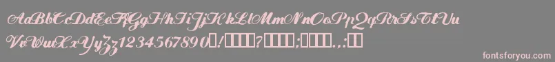 FlwScript Font – Pink Fonts on Gray Background