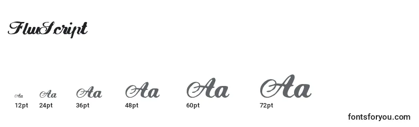 FlwScript Font Sizes