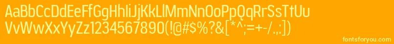 JesayaBk Font – Yellow Fonts on Orange Background