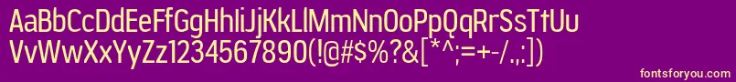 JesayaBk-fontti – keltaiset fontit violetilla taustalla