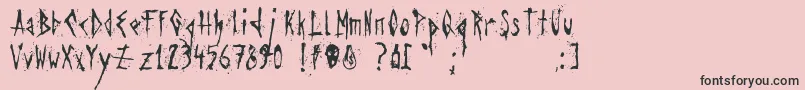 Шрифт Agresivefont – чёрные шрифты на розовом фоне