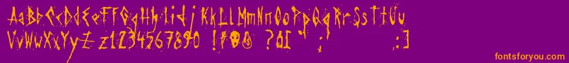 Шрифт Agresivefont – оранжевые шрифты на фиолетовом фоне