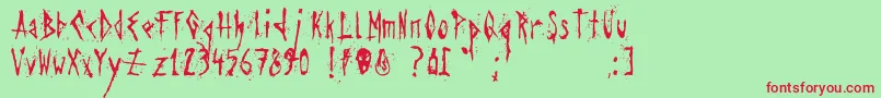 Шрифт Agresivefont – красные шрифты на зелёном фоне