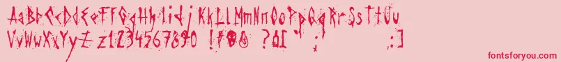 Agresivefont-Schriftart – Rote Schriften auf rosa Hintergrund