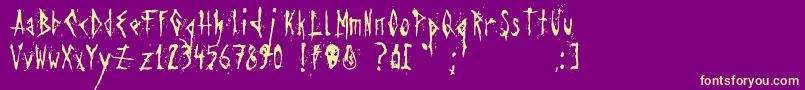 Шрифт Agresivefont – жёлтые шрифты на фиолетовом фоне