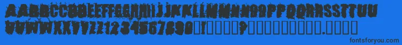 フォントStonc – 黒い文字の青い背景