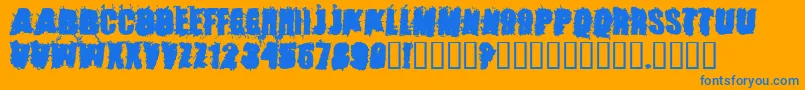 Stonc Font – Blue Fonts on Orange Background