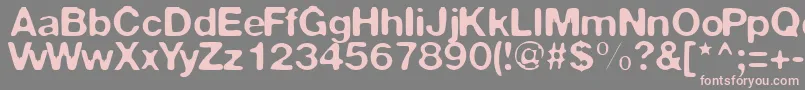 Warp1 Font – Pink Fonts on Gray Background