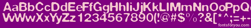 Warp1 Font – Pink Fonts on Purple Background