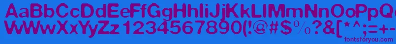 Warp1 Font – Purple Fonts on Blue Background