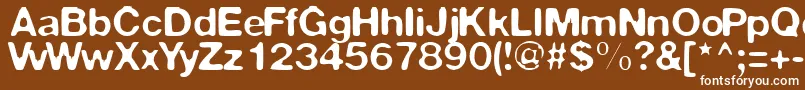 フォントWarp1 – 茶色の背景に白い文字