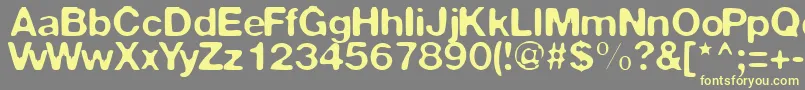 Warp1 Font – Yellow Fonts on Gray Background