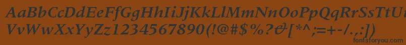 More about MeridienltstdBolditalic Font MeridienltstdBolditalic Font – Black Fonts on Brown Background