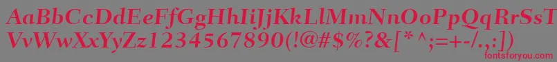 FairfieldLt75CaptionBold Font – Red Fonts on Gray Background