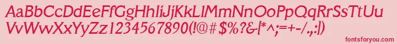 fuente VeracruzItalic – Fuentes Rojas Sobre Fondo Rosa