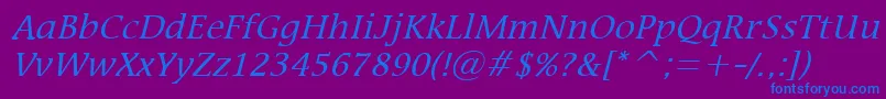 fuente MirrorItalic – Fuentes Azules Sobre Fondo Morado