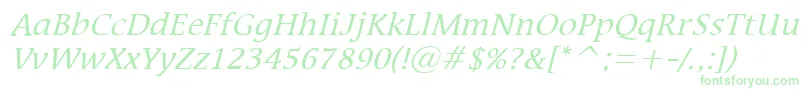 Fonte MirrorItalic – fontes verdes