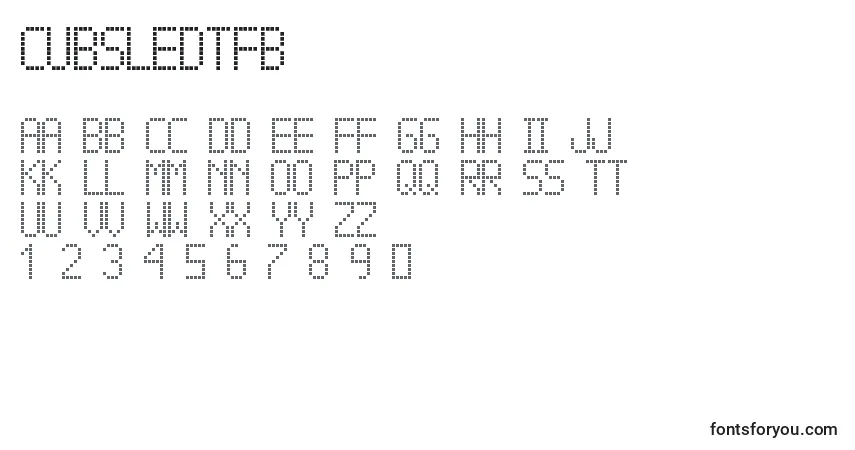 Schriftart CubsLedTfb – Alphabet, Zahlen, spezielle Symbole