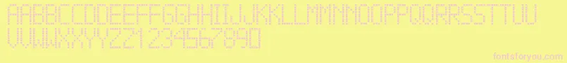 CubsLedTfb Font – Pink Fonts on Yellow Background