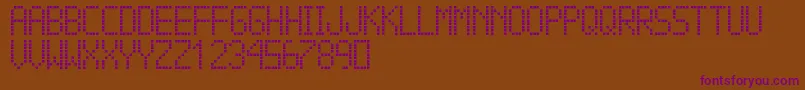 Шрифт CubsLedTfb – фиолетовые шрифты на коричневом фоне