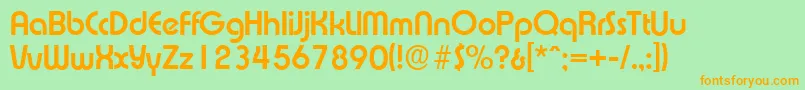 Police ExpressaserialBold – polices orange sur fond vert