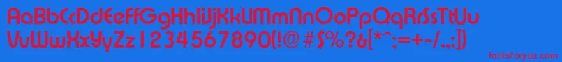 ExpressaserialBold Font – Red Fonts on Blue Background