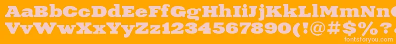 XeniaextendedcBold Font – Pink Fonts on Orange Background