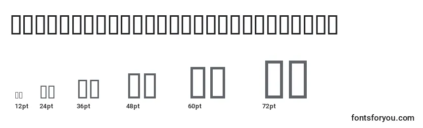 RussianTopographDemoSymbols Font Sizes