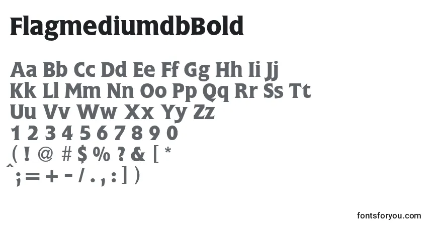 Schriftart FlagmediumdbBold – Alphabet, Zahlen, spezielle Symbole
