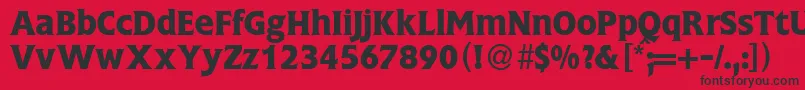 FlagmediumdbBold Font – Black Fonts on Red Background