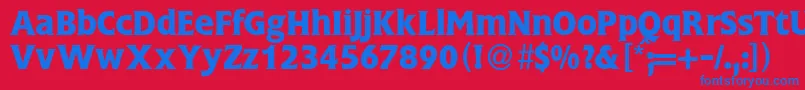 FlagmediumdbBold Font – Blue Fonts on Red Background