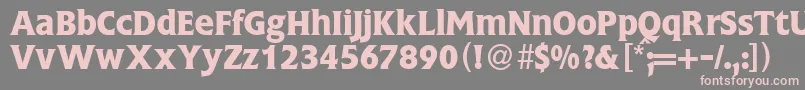 FlagmediumdbBold Font – Pink Fonts on Gray Background