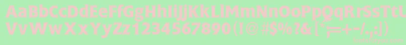 FlagmediumdbBold Font – Pink Fonts on Green Background