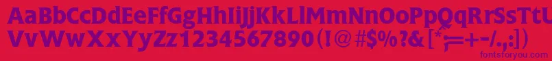 Police FlagmediumdbBold – polices violettes sur fond rouge