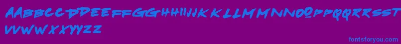 フォントGode – 紫色の背景に青い文字