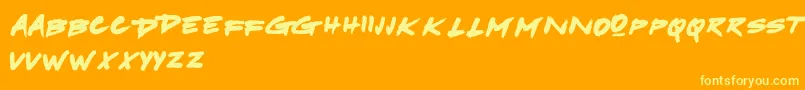 Gode Font – Yellow Fonts on Orange Background