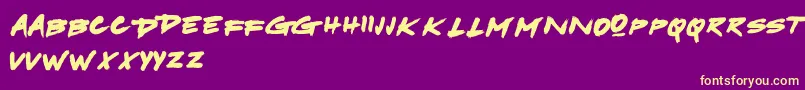 Gode Font – Yellow Fonts on Purple Background