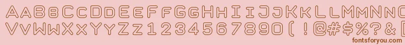 TaurusMonoOutlineBold Font – Brown Fonts on Pink Background