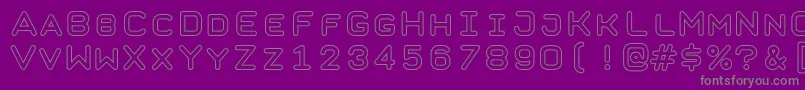 TaurusMonoOutlineBold-Schriftart – Graue Schriften auf violettem Hintergrund