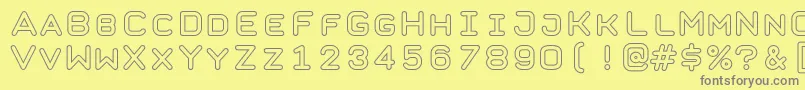 TaurusMonoOutlineBold Font – Gray Fonts on Yellow Background