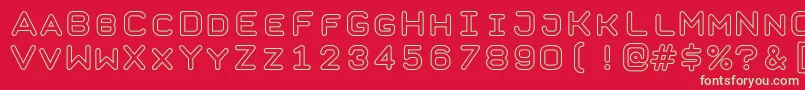 フォントTaurusMonoOutlineBold – 赤い背景に緑の文字