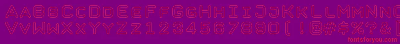 TaurusMonoOutlineBold Font – Red Fonts on Purple Background