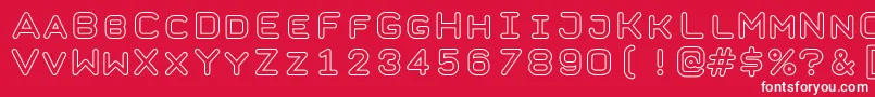 TaurusMonoOutlineBold Font – White Fonts on Red Background