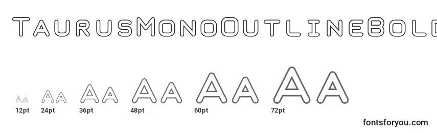 TaurusMonoOutlineBold Font Sizes