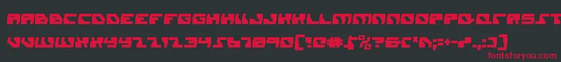 フォントDaedalusCondensed – 黒い背景に赤い文字