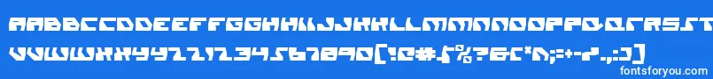 Fonte DaedalusCondensed – fontes brancas em um fundo azul