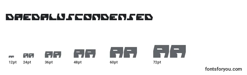 Размеры шрифта DaedalusCondensed