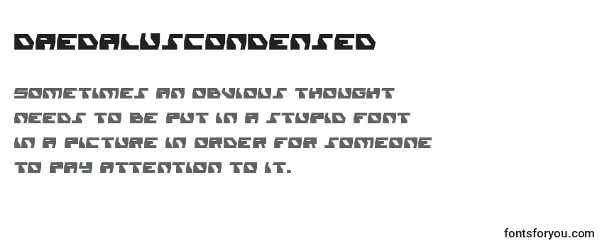Review of the DaedalusCondensed Font